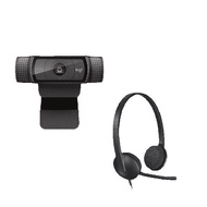 [Combo Set] Logitech C920 HD Pro Webcam + H340 Wired Headset