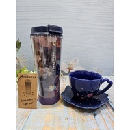 Starbucks Night Sakura Ceramic Mug Set &amp; LED Tumbler