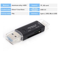 USB Card Reader OTG Type C Micro USB 256GB TF SD Micro SD Card Reader for Camera Laptop
