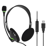 headphone Manufacturer Wholesale USB Headset PC Computer Headset Game Audiovisual Headset Wired Head