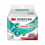 【286789】台灣製造 3M超細滑牙線棒(350支入) x 1包(平行進口) 薄荷木糖醇