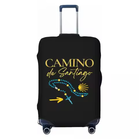 Custom Buen Camino De Santiago Luggage Cover Protector Funny Travel Suitcase Protective Cover for 18