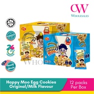 Win Win Happy Moo Biskut Telur 12 Pek | Perisa Susu & Original | Egg Cookies Halal Murah