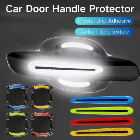 4/8PCS Car Door Handle Reflective Sticker Protection Sticker Door Handle Paint Surface Anti-scratch 