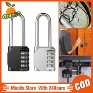 4 Digit Number Combination Padlock suitcase Long Shackle Padlock for School Locker Fence Gate Lock N