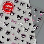 Cute Hello Kitty Cat Kuromi Stickers Cartoon High Beauty 3d Stickers Cartoon Nail Nail Stickers Q0t3