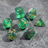 7 cái/bộ màu xanh ngọc lam sâu dice cho DND Dragons&Dungeons Game D&D RPG Desktop Cosplay