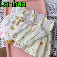 LANHUA Dolls Princess Dress, Cute DIY Accessories Sleeveless Printed Dresses, Gift Toys Mini Fashion