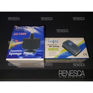 MESIN Complete Package Amara AA 999 + Amara Biofoam Filter AA 1330 - Air Oxygen Aerator Machine with