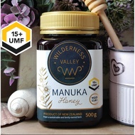 Wilderness Valley UMF 15+, 500g , Premium Raw Manuka Honey, Glyphosate Free,  New Zealand