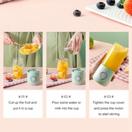 【WVH】-500ML Portable Blender 6 Cutter Mini Juicer USB Electric Blender Fruit Juicer for Fruit and Ve