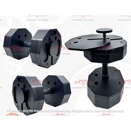 Adjustable Dumbbell Decagon Insert Type from 22kg, 26kg, 30kg, 34kg, 38kg, 42kg, 50kg 1pc(Ready Stoc