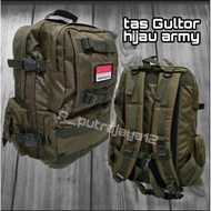 HIJAU Gultor 511 jumbo Backpack army Green Backpack Large outdoor tactical Bag bonus rubber/Stick