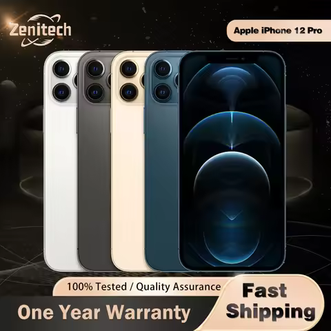 Original Apple iPhone 12 Pro 5G Mobile Phone Face ID 128GB/256GB NFC 6.1'' OLED 12MP 4K@60fps A14 Bi