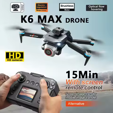 K6 MAX HD Dual Camera Drones 5G GPS Brushless Power Foldable Quadcopter Optical Flow Positioning Aer