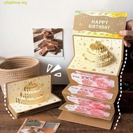 CHIPHIVE​ 3D Birthday Red Envelope, Foldable Traditional Lucky Money Envelope, Cash Gift HongBao Bes