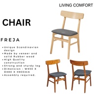 FREJA Solid Wood Dining Chair (SET OF 2) / KERUSI MAKAN / KERUSI KAYU