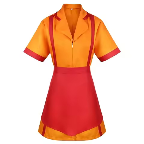 ♥2026 New 2 Broke Women Cosplay Costumes for Halloween Girl Party Wear Max Caroline Bar Waitress Mai
