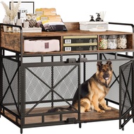 Slab Box Dog Cage Slab Box Wooden Furniture Dog Pet Decoration End Slab Box Dog Storage 3 Drawers Ke