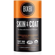 BIXBI Skin & Coat Nourishes Beautiful Hair. Shiny Strong Treat Hair Loss For Dogs And Cats