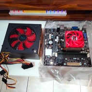 MOTHERBOARD + PROCESSOR + RAM 8GB + PSU PC MURAH BEKAS NORMAL