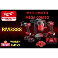 Milwaukee M18 4 IN 1 LIMITED MEGA COMBO / M18 Latest Model Combo Set / Milwaukee Mega Combo Package / Milwaukee Combo