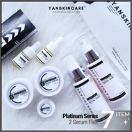 PAKET KOMPLIT 7 ITEM SKINCARE PLATINUM SERIES SKIN CARE UNTUK FLEK ACNE DAN GLOWING BY YANSKINCARE