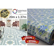 Tikar Getah 20m x 1.37m (4.5 kaki) PVC Vinyl Carpet Flooring Rug Mat Home Decor Canopy Karpet Velvet Toto Khemah Kanopi