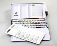 【品 · 創藝】精品美術-德國Schmincke貓頭鷹 專家級塊狀水彩攜帶型組合-48色半塊