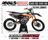 DECAL KTM 2017 85/ 125/250/300/450 EXC SIXDAYS CUSTOM DESIGN 12