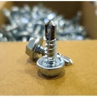 SELF DRILLING SCREW - HEX HEAD #10 X 20MM / DS520HO Z/P / SKRU KUDA / MADE IN TAIWAN