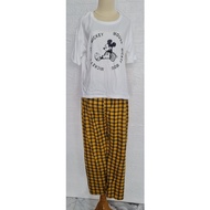 MICKEY SLEEVE LONG PANTS MADE IN SPANDEX (SIZE LD 110 CM SHIRT LENGTH 60 CM LP 52 STRETCH UP TO 120 