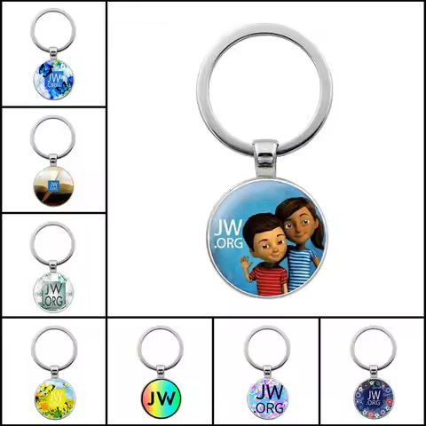 Jw.Org Keychain Jehovah'S Witness Metal Glass Pendant Keychain Christian Jewelry Gift Wholesale