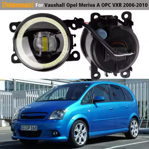 1 Pair 30W 8000LM Car LED Lens Fog Light Angel Eye DRL Daylight H11 For Vauxhall Opel Meriva A OPC V
