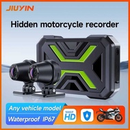 JIUYIN 1080P DVR Dashcam Front Rear Camera Waterproof Video Motorcycle Recorder WiFi Smart Connect