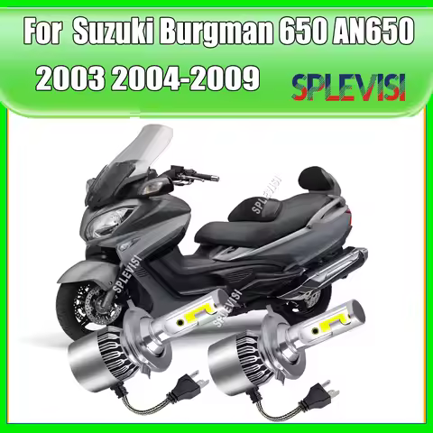 LED Headlight H4 9003 HB2 Light Bulb 45W 4500LM - Fits For Suzuki Burgman 650 AN650 2003 2004 2005 2
