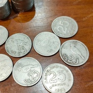 uang koin logam 25 rupiah jadul kuno 1971