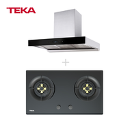 TEKA เครื่องดุดควัน รุ่น DHW 90 TO + เตาแก๊สฝัง 2 หัว รุ่น GTS 78 2G TOP GLASS