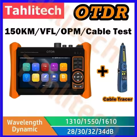 OTDR Fiber Optic Test Fault Detector Optical Power Meter For OPM VFL OLS Event Map Ethernet Fiber UT