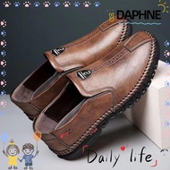 DAPHNE Men's Shoes, Low Heels One Foot Lightweight Artificial Leather Shoes, Casual Breathable Handm