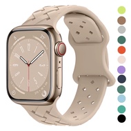 硅胶表带运动透气手环，兼容 Watch s10 11 46 Ultra 49mm 44mm 40mm 45mm 41mm 38mm 42mm IWatch Series 9 7 6 se。 ORE4