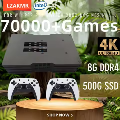 60+ Emulators Super Game Console X King 8G Ram 500G Gaming SSD Batocera 3865U 70000+Games For Wii PS