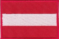 iron on patch Embroidery Country flag Austria 7x5 cm ออสเตรีย ธงประจำชาติ ตัวรีด เย็บติดผ้าประเทศไทย