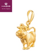 HABIB Fortune OX Gold Pendant, 916 Gold