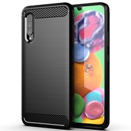 Carbon Fiber Silicone Soft Phone Case For Samsung Galaxy A90 5G A80 A70 A70S A70E A60 A50 A50S Phone Cover