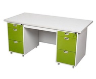 Lucky World เฟอร์นิเจอร์เหล็ก โต๊ะเหล็ก โต๊ะทำงานเหล็ก โต๊ะทำงาน 1.6 เมตร รุ่น DX-52-33-GG (สีเขียว)