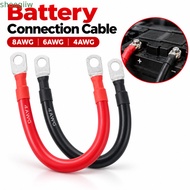 SHOOGMY 1Pcs Battery Connection Wire, M8 M10 Terminal 4AWG 6AWG 8AWG Battery Connection Cable, Soft 