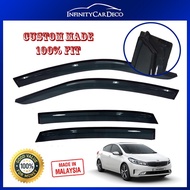 Original Oem High Quality Acrylic Door Visor (3") (4'') Compatible With Kia Cerato K3 2013 Above