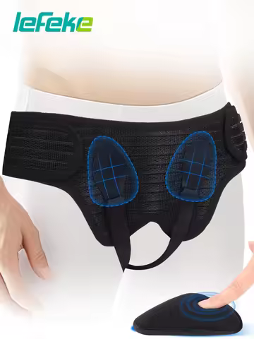 Lefeke Hernia Belt for Men Women Bilateral Double Inguinal Groin Hernia Support Truss Underwear Brie