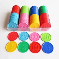 11 Chips Mahjong Chips Coins Chess Room Casino Tokens Children Students Recognize Number Coins Learn